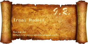 Irsai Rudolf névjegykártya