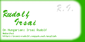 rudolf irsai business card
